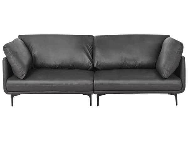 3-seters sofa Svart Vegansk skinn Polyester Industriell og moderne stil Stue