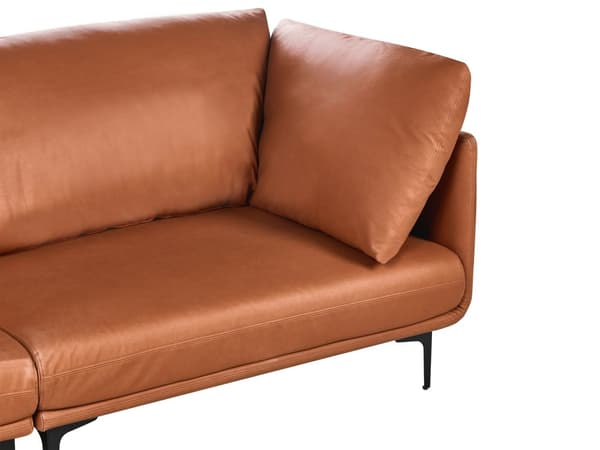 3-seters sofa Gyllenbrun Vegansk skinn Polyester Industriell og moderne stil Stue