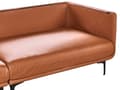 Miniatyrbilde 8 av 11: 3-seters sofa Gyllenbrun Vegansk skinn Polyester Industriell og moderne stil Stue