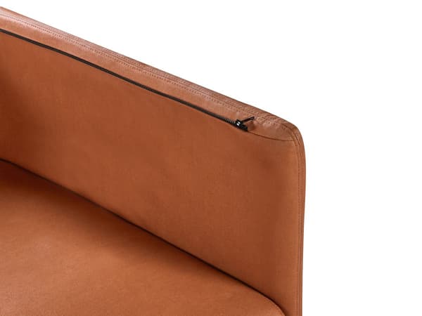 3-seters sofa Gyllenbrun Vegansk skinn Polyester Industriell og moderne stil Stue