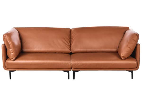 3-seters sofa Gyllenbrun Vegansk skinn Polyester Industriell og moderne stil Stue