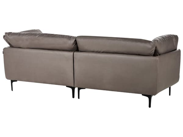 3-seters sofa Brun Vegansk skinn Polyester Industriell og moderne stil Stue