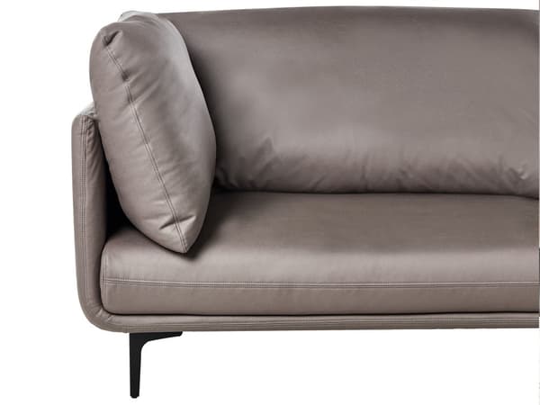 3-seters sofa Brun Vegansk skinn Polyester Industriell og moderne stil Stue