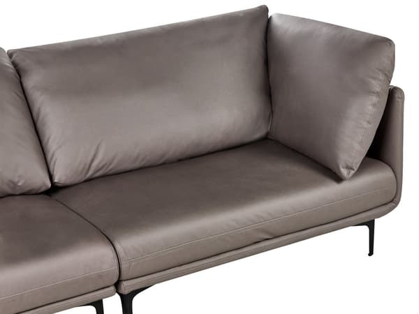3-seters sofa Brun Vegansk skinn Polyester Industriell og moderne stil Stue