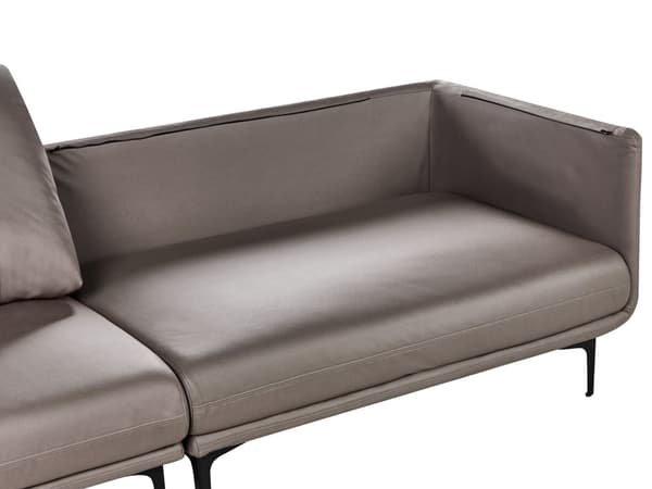 3-seters sofa Brun Vegansk skinn Polyester Industriell og moderne stil Stue