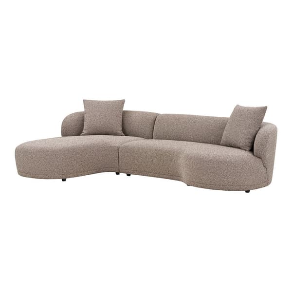 Kingston sofa med 2 puter, venstrevendt brun.