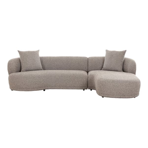 Kingston sofa med 2 puter, høyrevendt brun.
