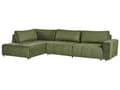 Miniatyrbillede 4 af 11: Sovesofa med Chaiselong Grøn 4 Personers Sofa L Formet Dyb Sofaseng Siddemøbel Blød Stofsofa Design Hjørnesovesofa med Opbevaring
