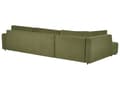 Miniatyrbillede 6 af 11: Sovesofa med Chaiselong Grøn 4 Personers Sofa L Formet Dyb Sofaseng Siddemøbel Blød Stofsofa Design Hjørnesovesofa med Opbevaring