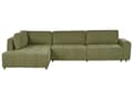Miniatyrbillede 1 af 11: Sovesofa med Chaiselong Grøn 4 Personers Sofa L Formet Dyb Sofaseng Siddemøbel Blød Stofsofa Design Hjørnesovesofa med Opbevaring