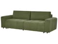 Miniatyrbillede 4 af 11: Sovesofa Grøn Polyester 3 Personers Moderne Blød Sofa Sofaseng Tre Personers Designsofa Praktisk Splitback Stofsofa med Opbevaring