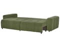 Miniatyrbillede 5 af 11: Sovesofa Grøn Polyester 3 Personers Moderne Blød Sofa Sofaseng Tre Personers Designsofa Praktisk Splitback Stofsofa med Opbevaring