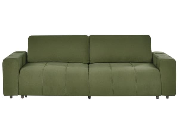 Sovesofa Grøn Polyester 3 Personers Moderne Blød Sofa Sofaseng Tre Personers Designsofa Praktisk Splitback Stofsofa med Opbevaring