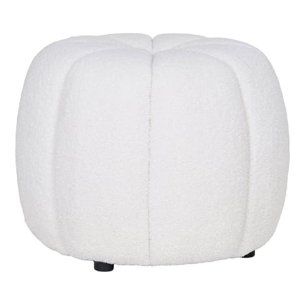Rootz off -white pouf - ottoman - fotvall - komfort och stil - 48 cm x 38 cm x 48 cm