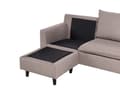 Miniatyrbillede 8 af 11: Hjørnesofa med Chaiselong Taupe Polyester 3 Personers Sofa L Formet Sofa Dyb Blød Stofsofa Design Højrevendt
