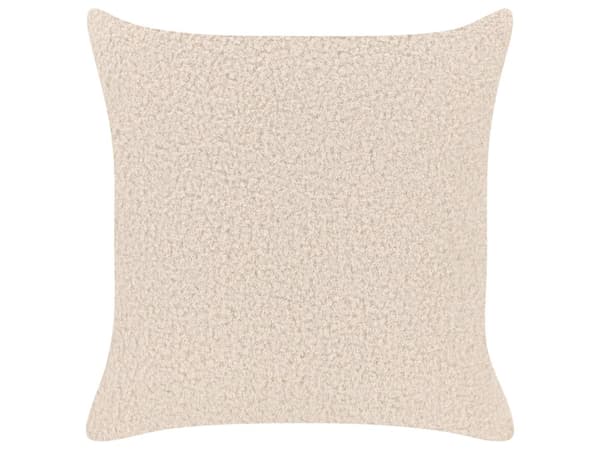 Sofa Beige Bouclé 3-seter Svarte metallben Puter Moderne design Stue