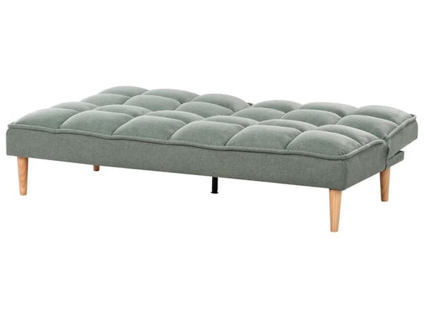 Sovesofa Lysegrønn 3-seters Sovesofa med Quiltet Rygg