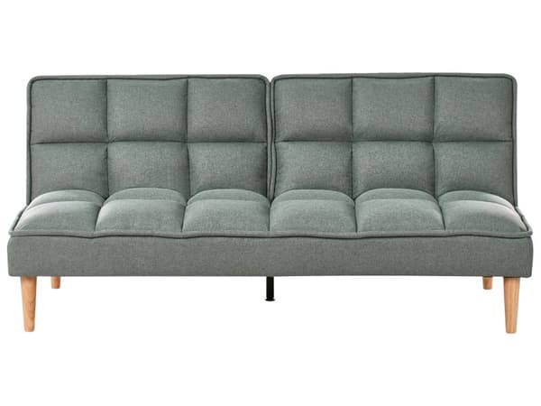 Sovesofa Lysegrønn 3-seters Sovesofa med Quiltet Rygg