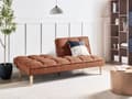 Miniatyrbilde 4 av 11: Sovesofa Gyllenbrun 3-seters Sovesofa med Quiltet Rygg