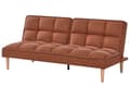 Miniatyrbilde 6 av 11: Sovesofa Gyllenbrun 3-seters Sovesofa med Quiltet Rygg