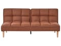 Miniatyrbilde 1 av 11: Sovesofa Gyllenbrun 3-seters Sovesofa med Quiltet Rygg