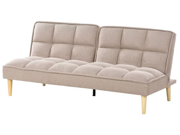 Sovesofa Lysebrun 3-seters Sovesofa med Quiltet Rygg