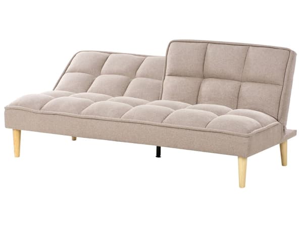 Sovesofa Lysebrun 3-seters Sovesofa med Quiltet Rygg