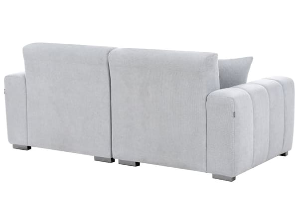 Moderne Lys Blå 3-seters Stoffsofa med Puter Vannbestandig Polstring Plushy Look