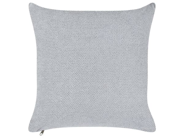 Moderne Lys Blå 3-seters Stoffsofa med Puter Vannbestandig Polstring Plushy Look
