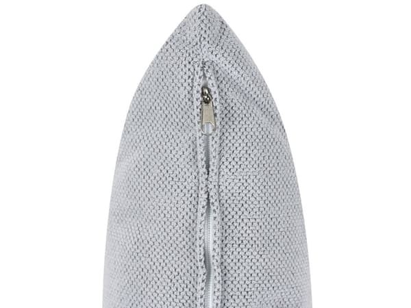 Moderne Lys Blå 3-seters Stoffsofa med Puter Vannbestandig Polstring Plushy Look
