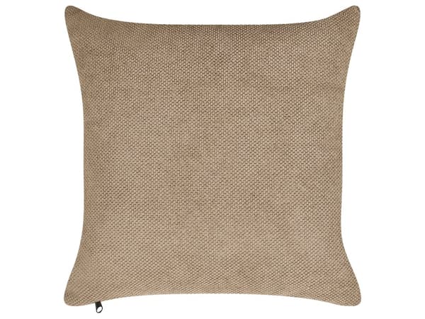 Moderne Lys Brun 3-seters Stoffsofa med Puter Vannbestandig Polstring Plushy Look