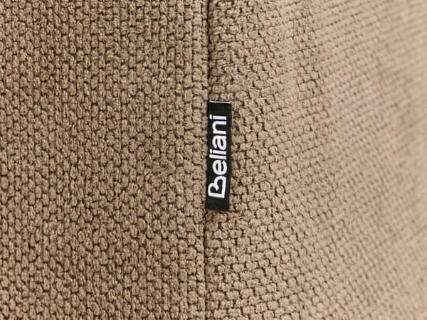 Moderne Lys Brun 3-seters Stoffsofa med Puter Vannbestandig Polstring Plushy Look