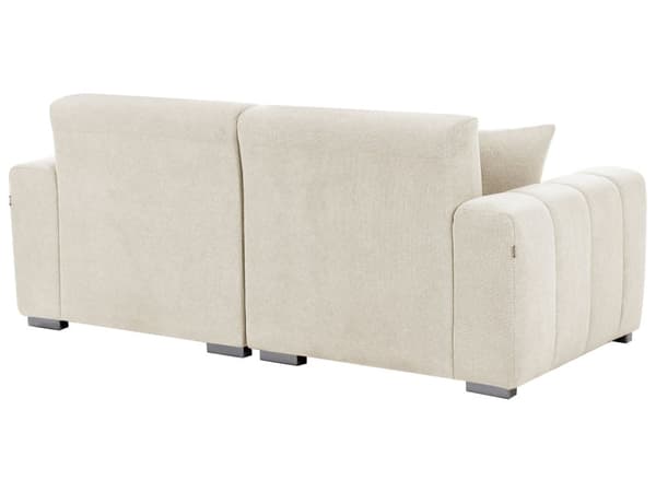 Moderne Lys Beige 3-seters Stoffsofa med Puter Vannbestandig Polstring Plushy Look