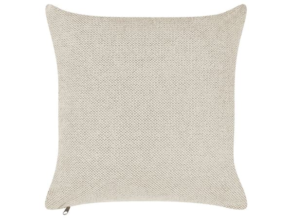Moderne Lys Beige 3-seters Stoffsofa med Puter Vannbestandig Polstring Plushy Look
