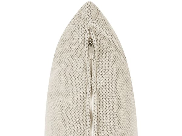 Moderne Lys Beige 3-seters Stoffsofa med Puter Vannbestandig Polstring Plushy Look
