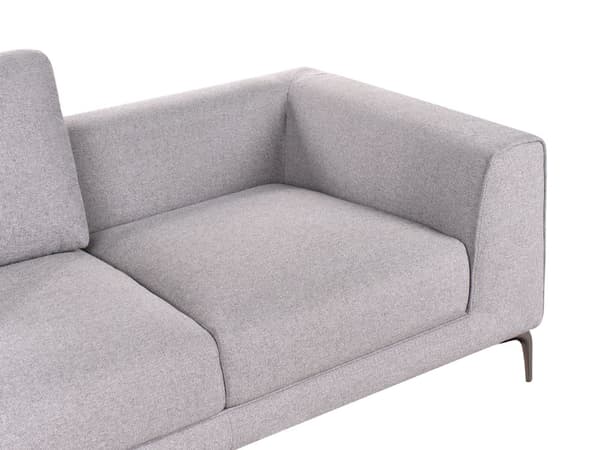 Sofa Stoff Grå 2 Seter Komfortabel Stue Moderne Design Retro Stil