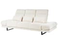 Miniatyrbilde 6 av 11: 3-seters sofa Lys beige Kordfløyel Ben i stål Justerbare armlener og ryggstøtte Stue