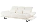 Miniatyrbilde 7 av 11: 3-seters sofa Lys beige Kordfløyel Ben i stål Justerbare armlener og ryggstøtte Stue