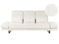 Miniatyrbilde 1 av 11: 3-seters sofa Lys beige Kordfløyel Ben i stål Justerbare armlener og ryggstøtte Stue