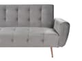 Miniatyrbillede 8 af 11: Sovesofa Lysegrå Polyester 3 Personers Moderne Blød Sofa Sofaseng Tre Personers Designsofa Praktisk Splitback Stofsofa God Liggekomfort