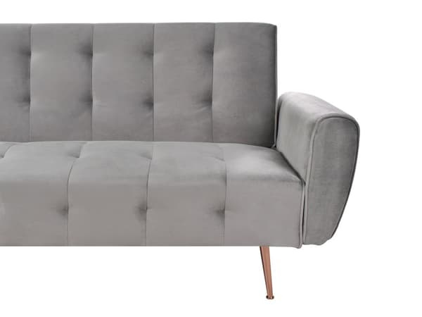 Sovesofa Lysegrå Polyester 3 Personers Moderne Blød Sofa Sofaseng Tre Personers Designsofa Praktisk Splitback Stofsofa God Liggekomfort