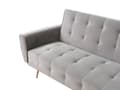 Miniatyrbillede 9 af 11: Sovesofa Lysegrå Polyester 3 Personers Moderne Blød Sofa Sofaseng Tre Personers Designsofa Praktisk Splitback Stofsofa God Liggekomfort