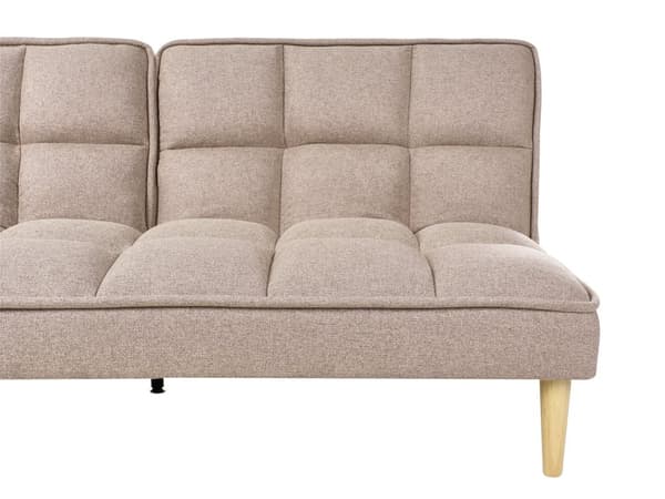 Sovesofa Lysebrun Stof 3 Personers Moderne Blød Sofa Sofaseng Tre Personers Designsofa Praktisk Splitback Stofsofa God Liggekomfort