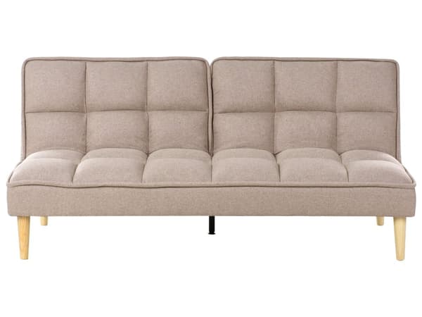 Sovesofa Lysebrun Stof 3 Personers Moderne Blød Sofa Sofaseng Tre Personers Designsofa Praktisk Splitback Stofsofa God Liggekomfort