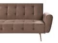 Miniatyrbillede 8 af 11: Sovesofa Brun Polyester 3 Personers Moderne Blød Sofa Sofaseng Tre Personers Designsofa Praktisk Splitback Stofsofa God Liggekomfort