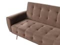 Miniatyrbillede 9 af 11: Sovesofa Brun Polyester 3 Personers Moderne Blød Sofa Sofaseng Tre Personers Designsofa Praktisk Splitback Stofsofa God Liggekomfort