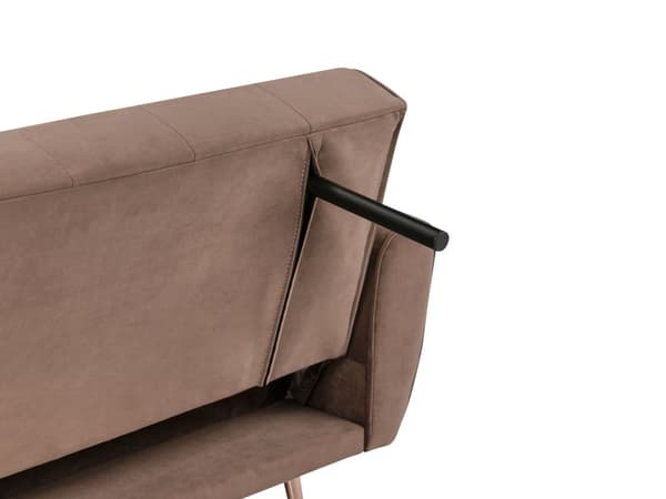 Sovesofa Brun Polyester 3 Personers Moderne Blød Sofa Sofaseng Tre Personers Designsofa Praktisk Splitback Stofsofa God Liggekomfort