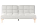 Miniatyrbillede 1 af 11: Sovesofa Off White Stof 3 Personers Moderne Blød Sofa Sofaseng Tre Personers Designsofa Praktisk Splitback Stofsofa God Liggekomfort