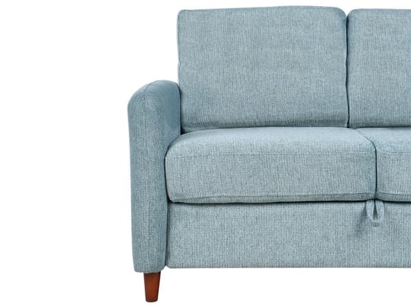 Sofa med oppbevaring Blå Stoff 2-seter Tykt polstret Moderne design Stue