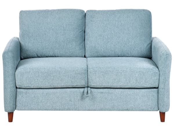 Sofa med oppbevaring Blå Stoff 2-seter Tykt polstret Moderne design Stue